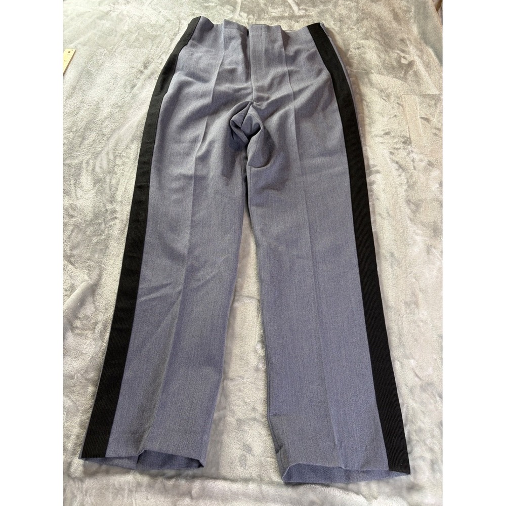 West Point Cadet Dress Trousers Mens 44x32 Gray Black Stripe Uniform Pants